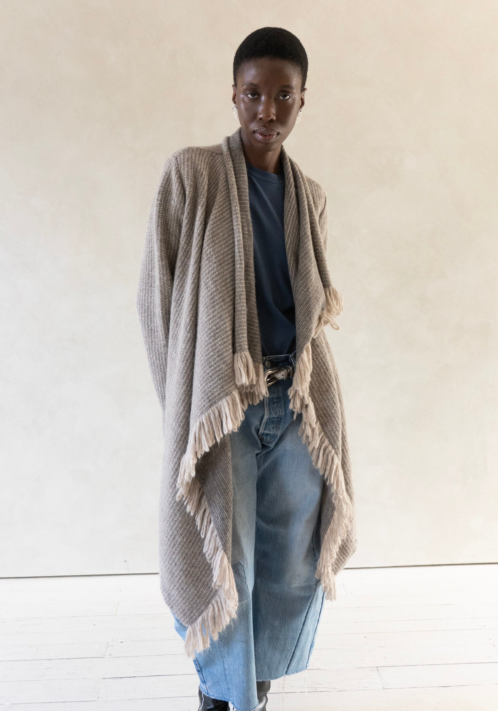 Knitweave Coat in Oatmeal
