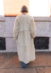 Siba Long Shearling Coat in Butter