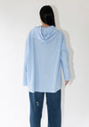 6397 Hooded Shirt in Blue Stripe

