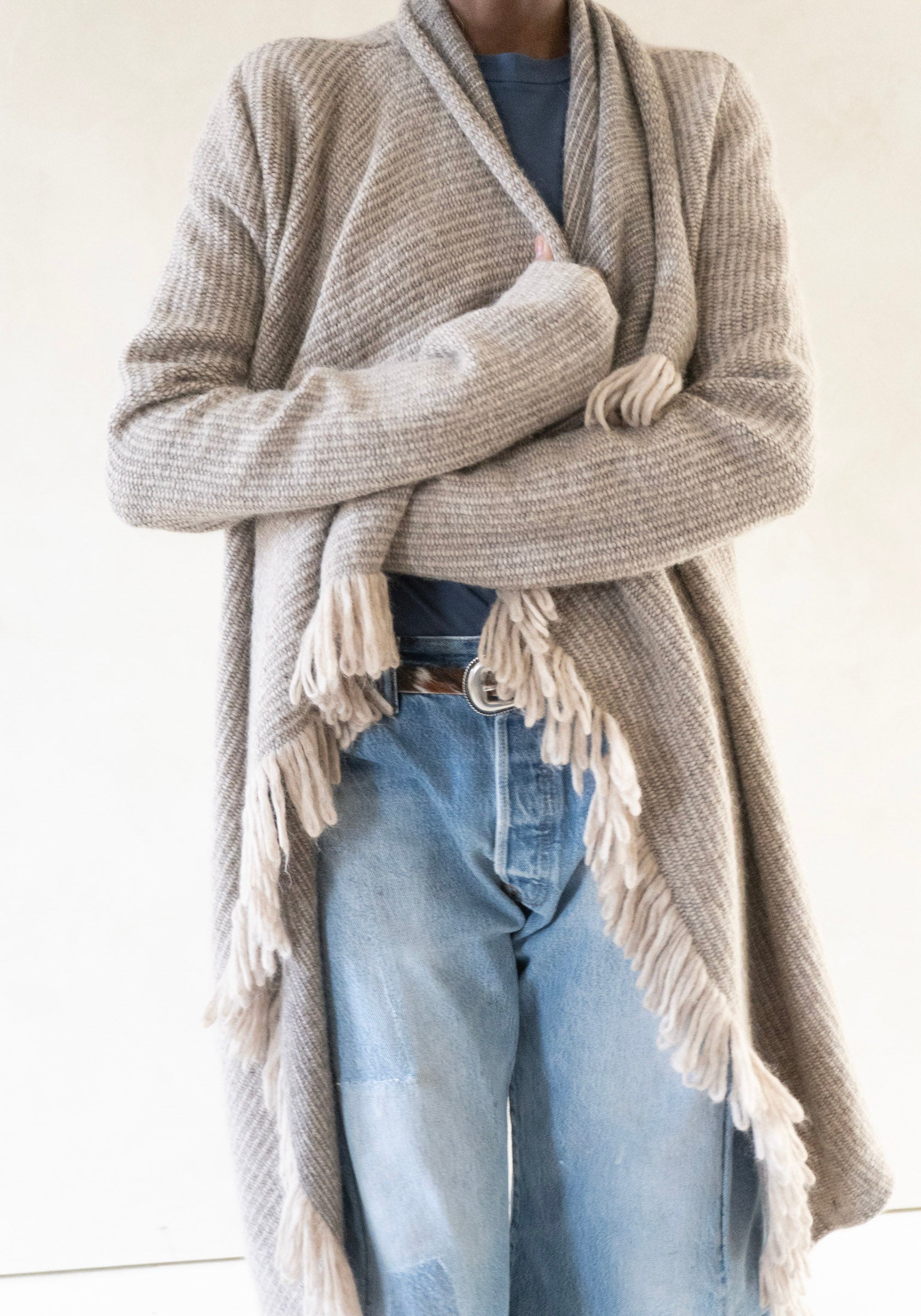 Knitweave Coat in Oatmeal