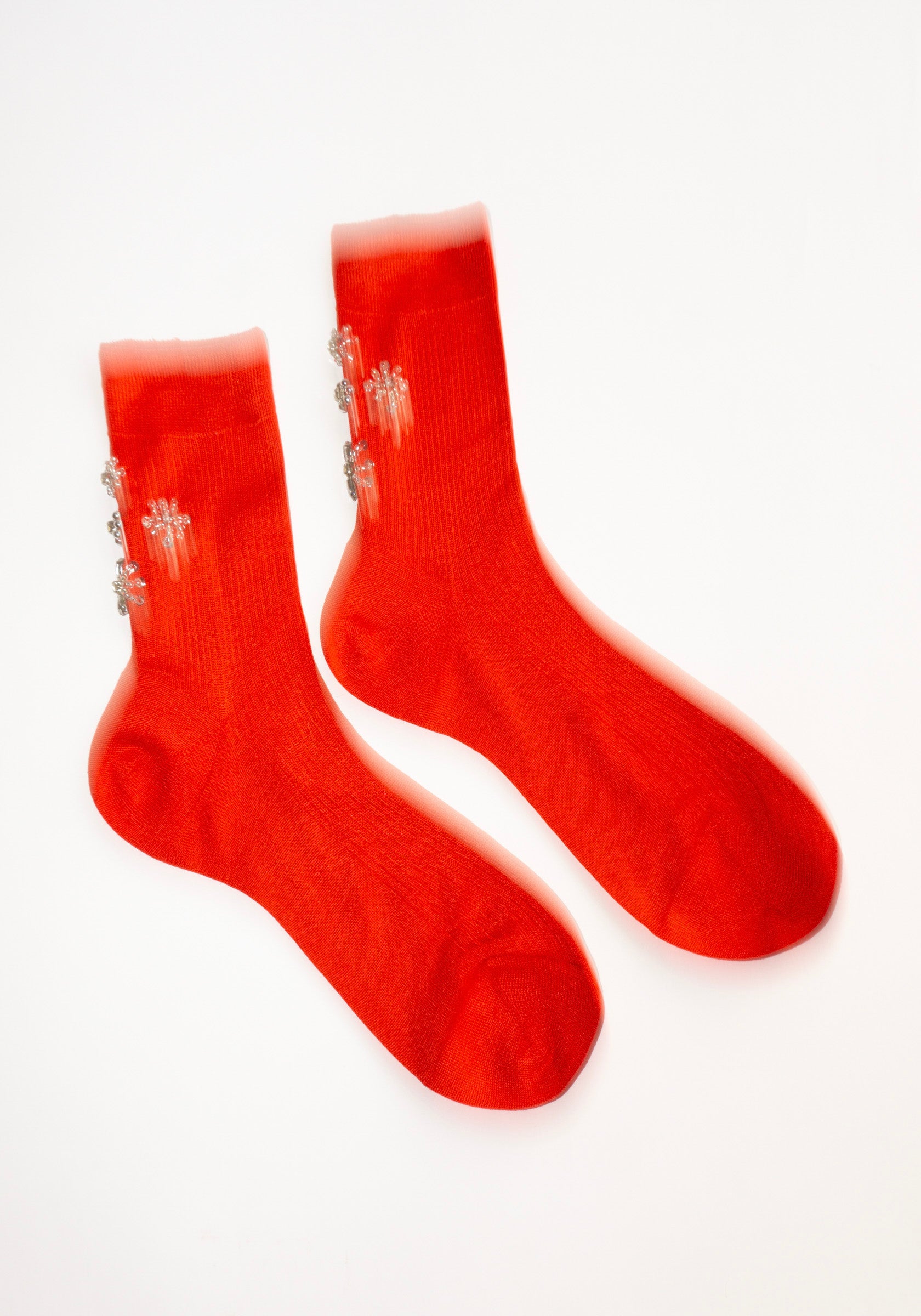 Maria La Rosa Constellation Sock in Rosso Lacca