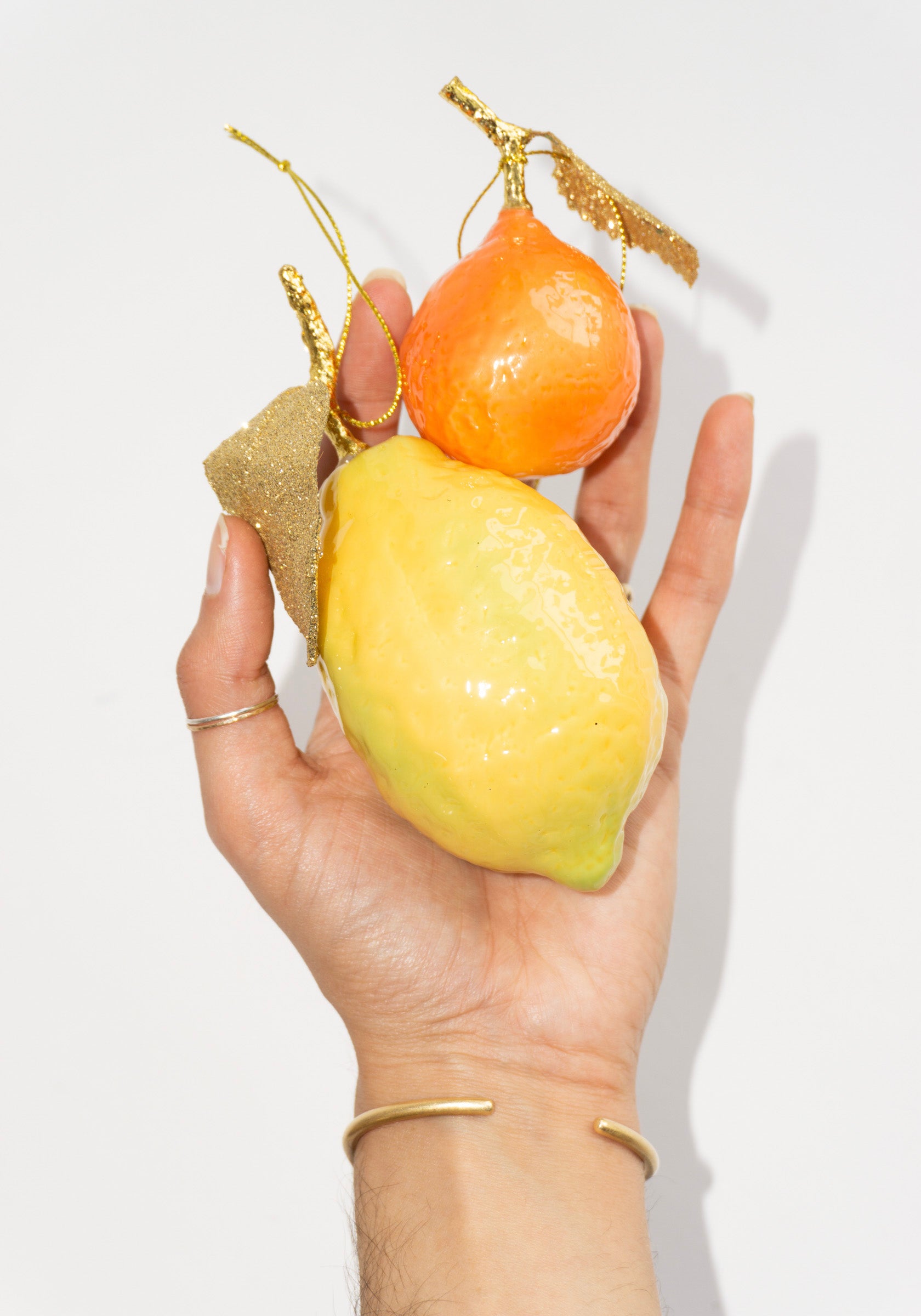 Clementine Gold Leaf Ornament