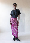 Kasab Slip Skirt with Kota in Magenta