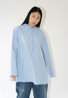 6397 Hooded Shirt in Blue Stripe

