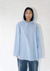 6397 Hooded Shirt in Blue Stripe


