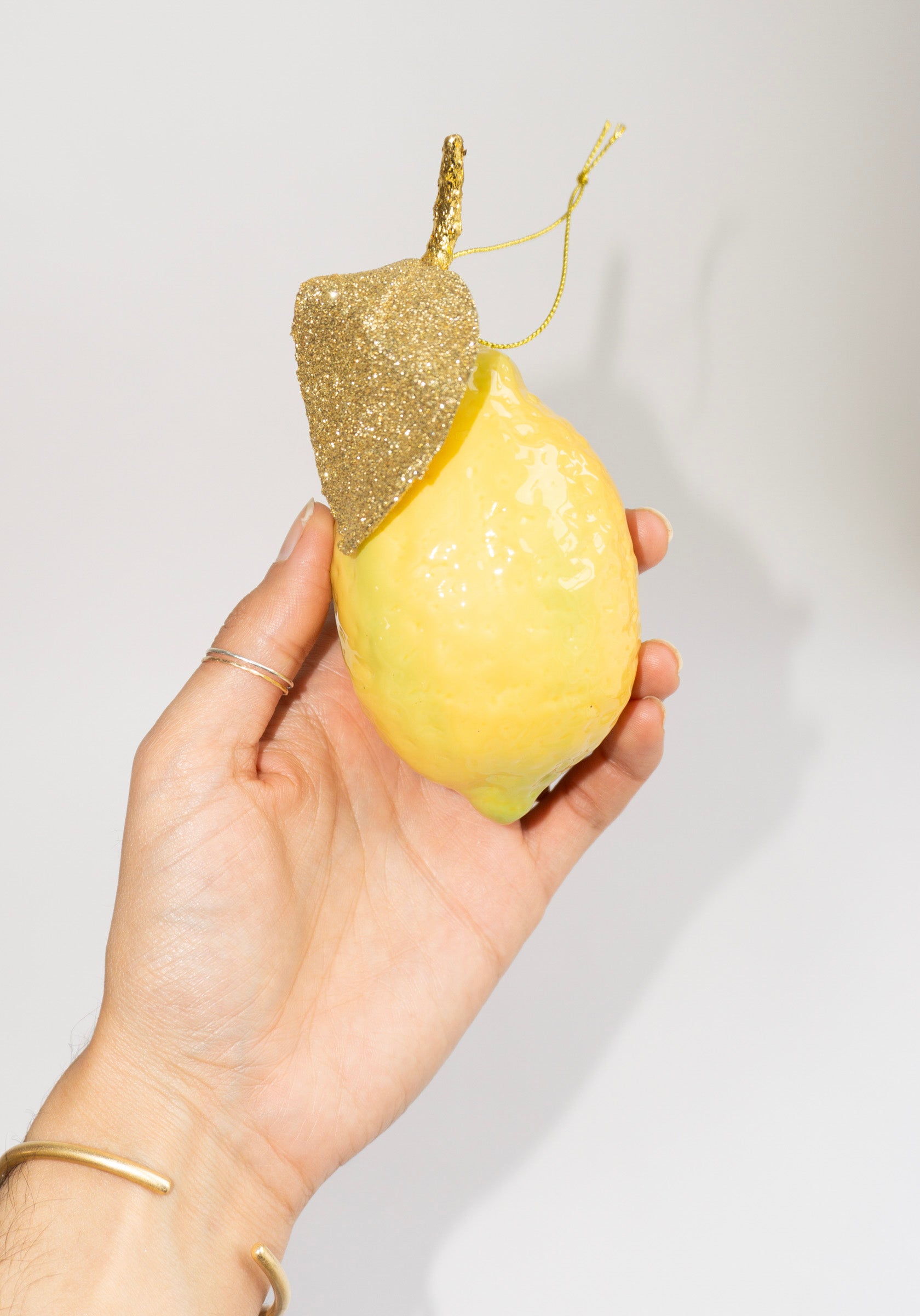 Gold Leaf Lemon Ornament