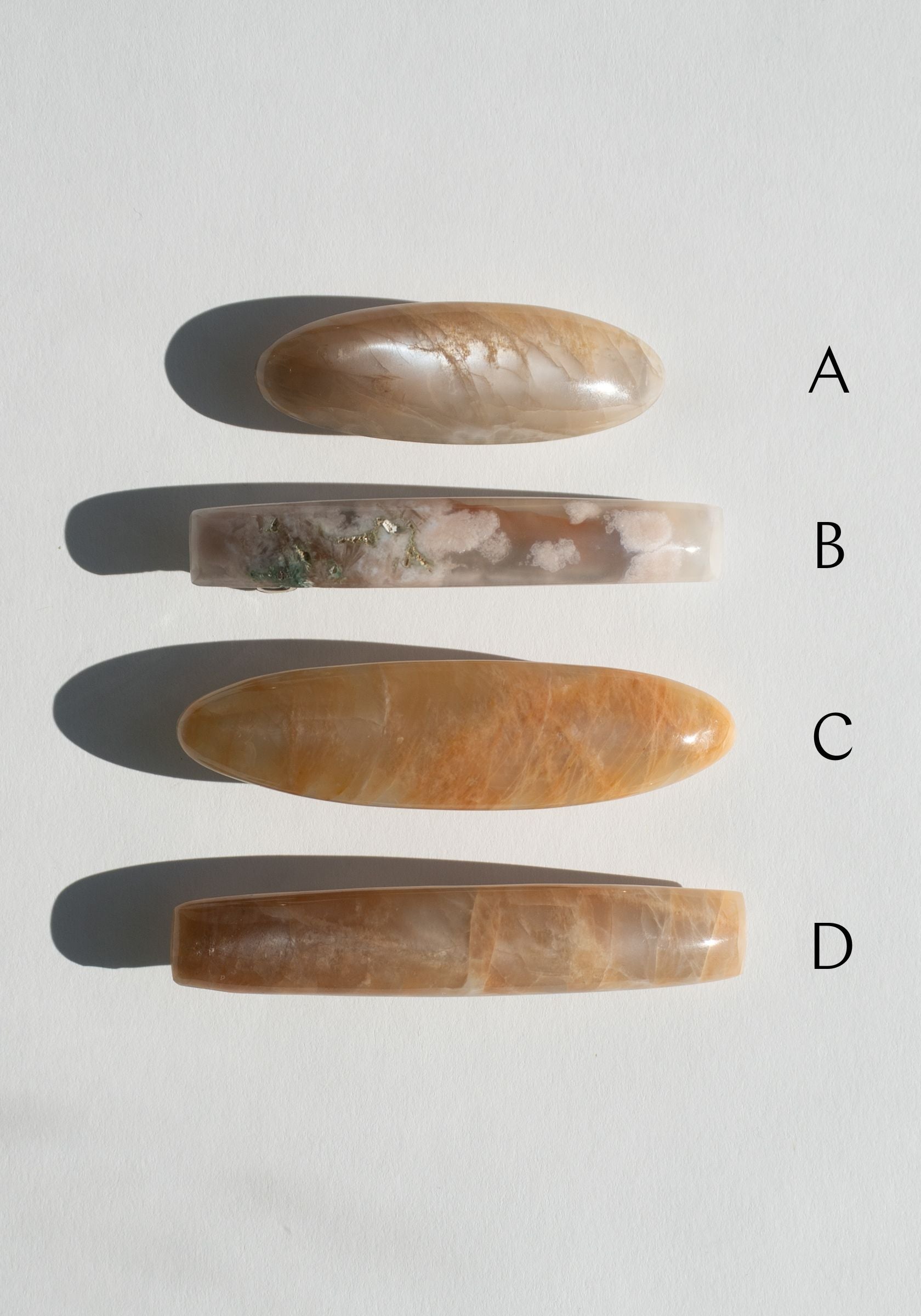 Pink Stone Hair Clips