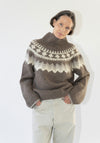 6397 Sedona Hand Knit Sweater in Mink Fairisle