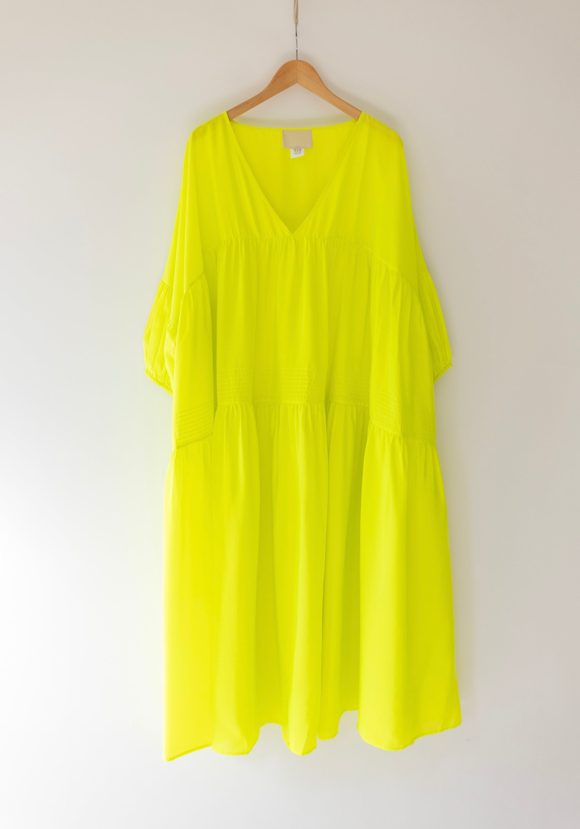 Anaak Airi Maxi Dress in Fluoro Yellow