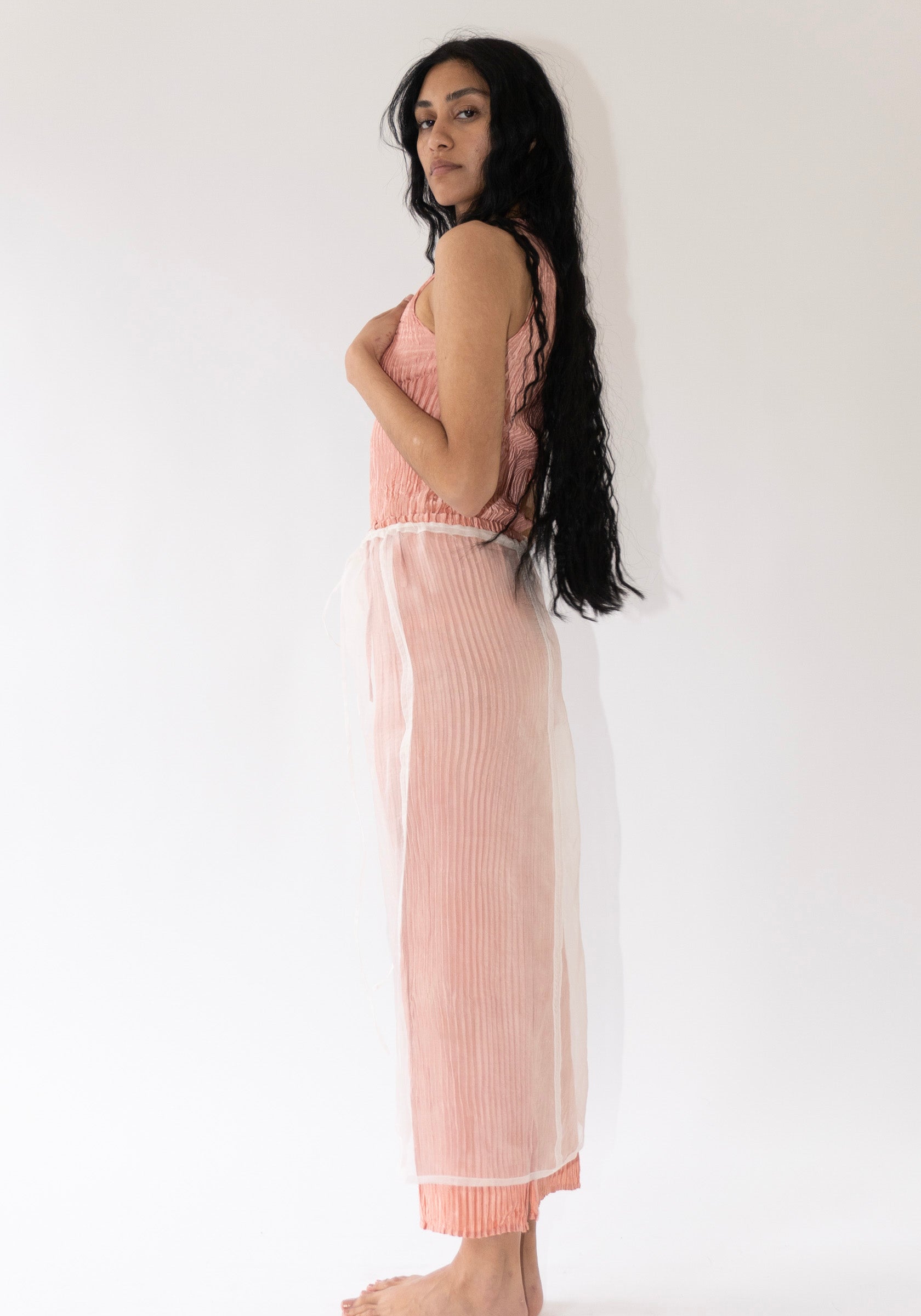 Sheer Organza Long Skirt Undyed – VESTIGE