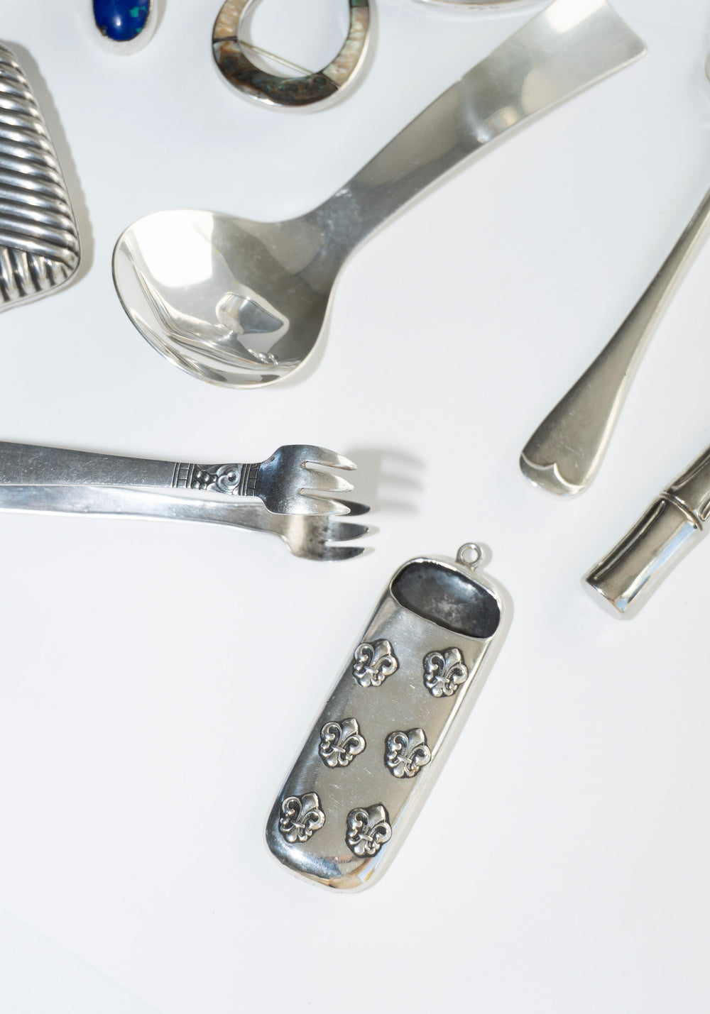 Vintage Sterling Fleur-de-lis Pendant