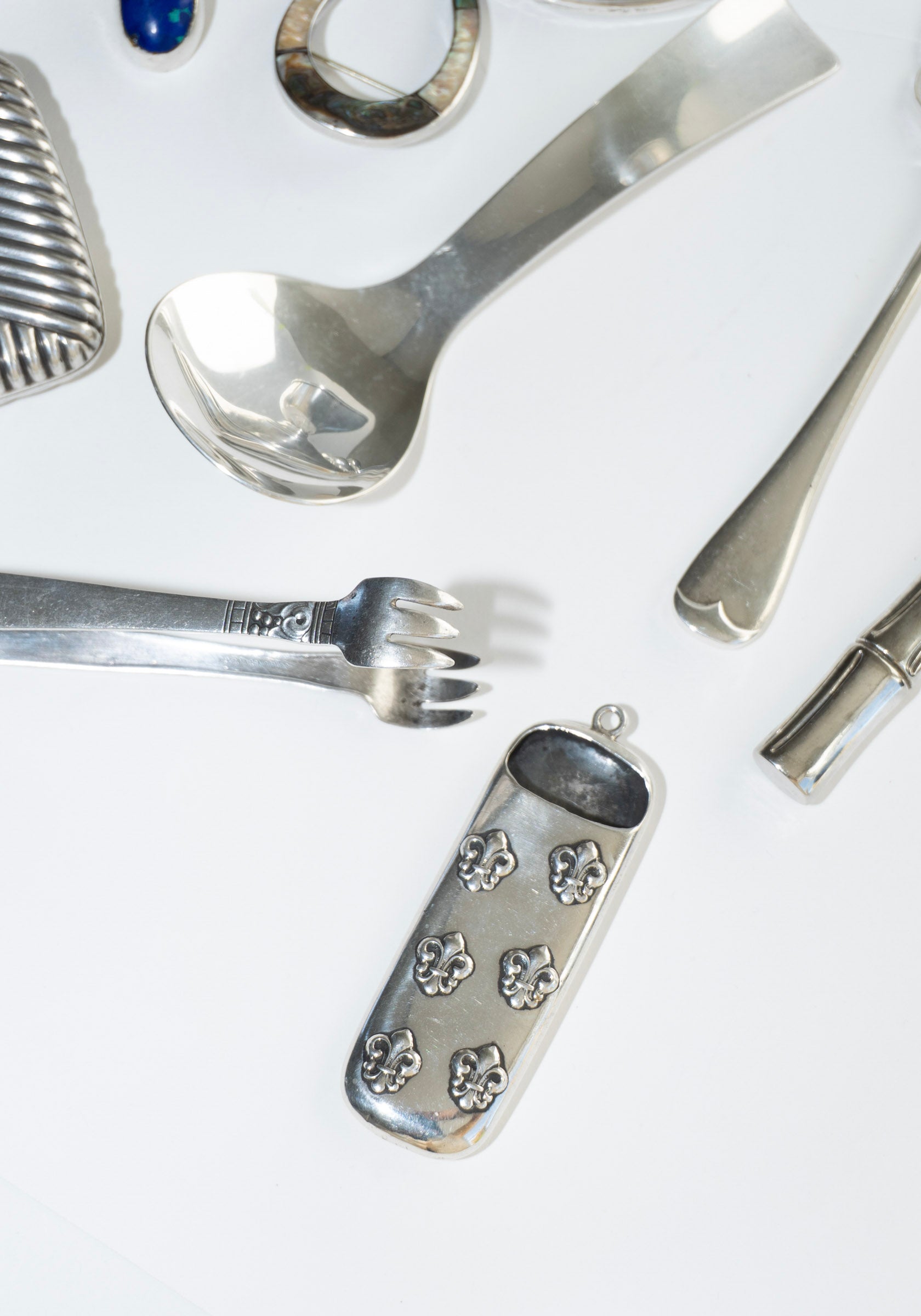 Vintage Sterling Fleur-de-lis Pendant