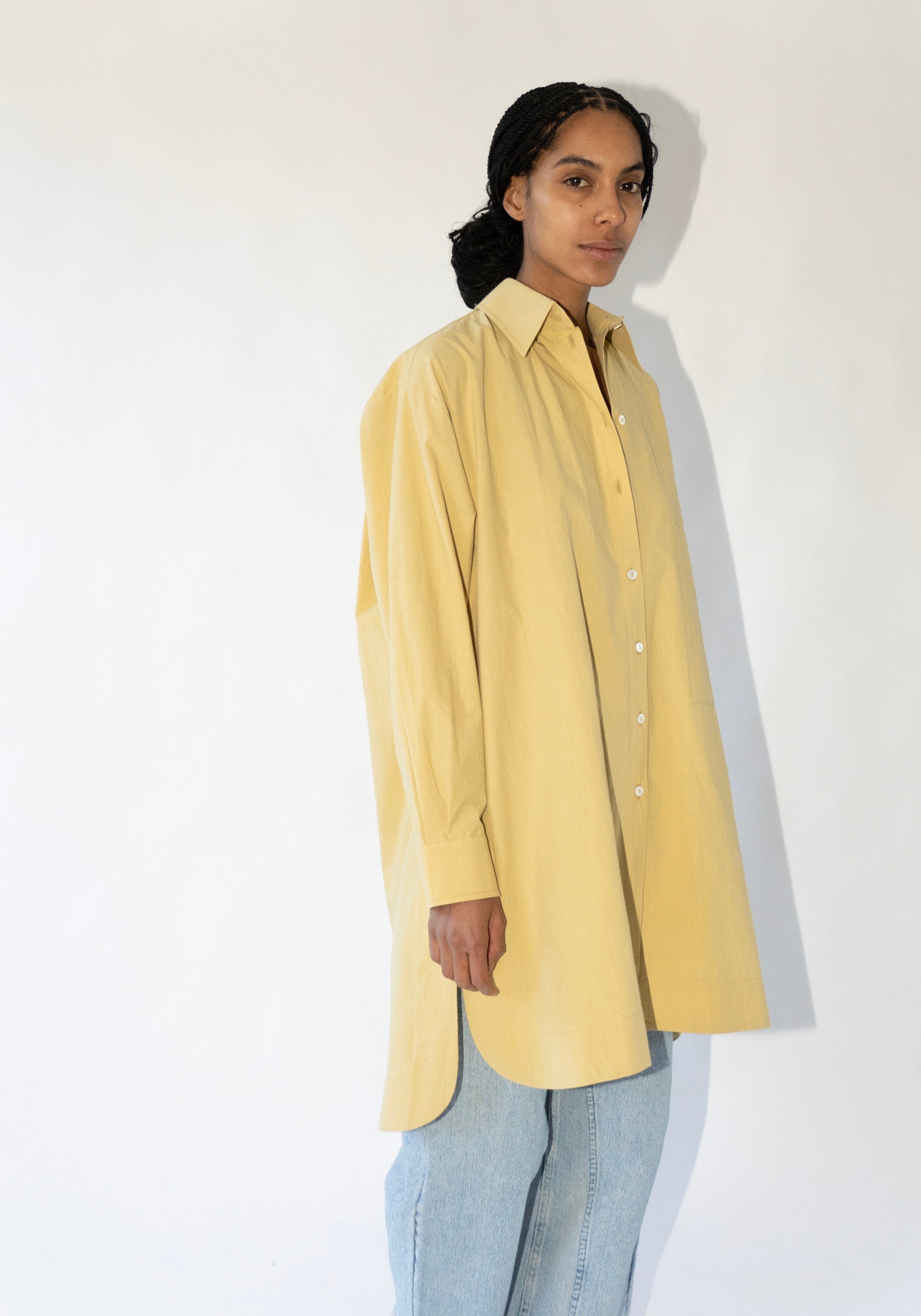 Cotton Big Shirt in Celery