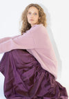 Silk Dupioni Panel Skirt in Plum