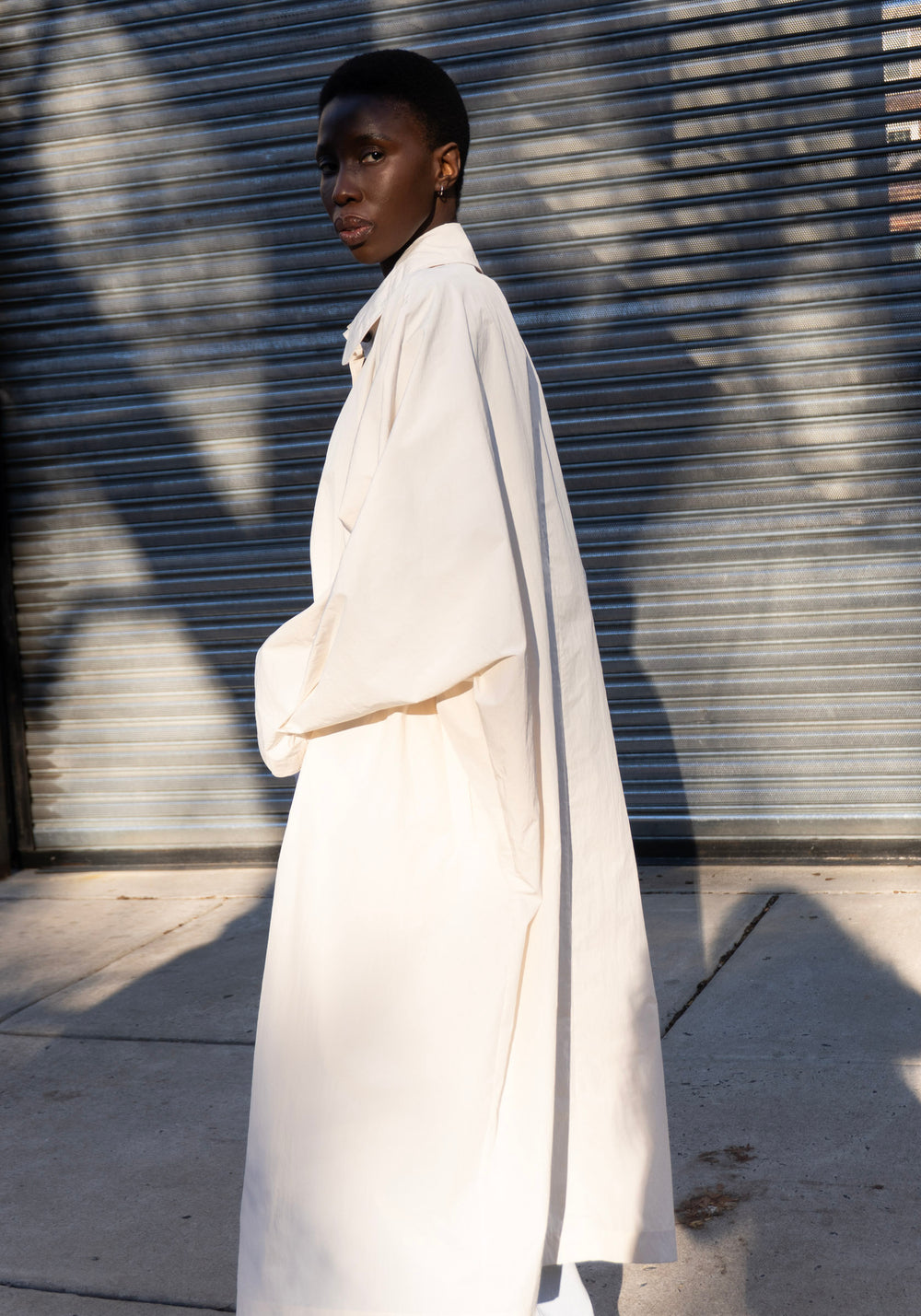 Cordera Batwing Trench in Cream