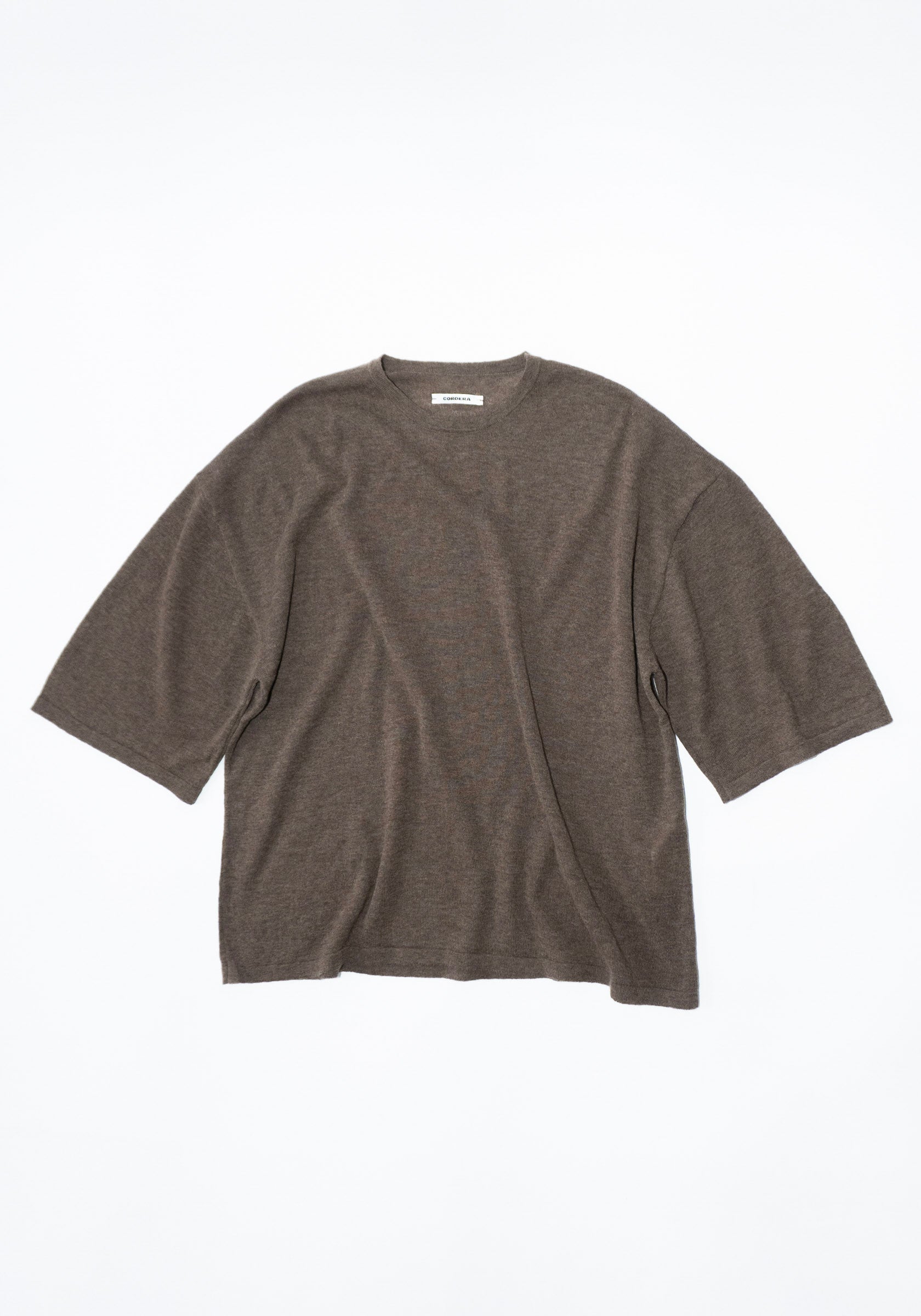 Cordera Merino Wool Oversized T-Shirt in Deep Taupe