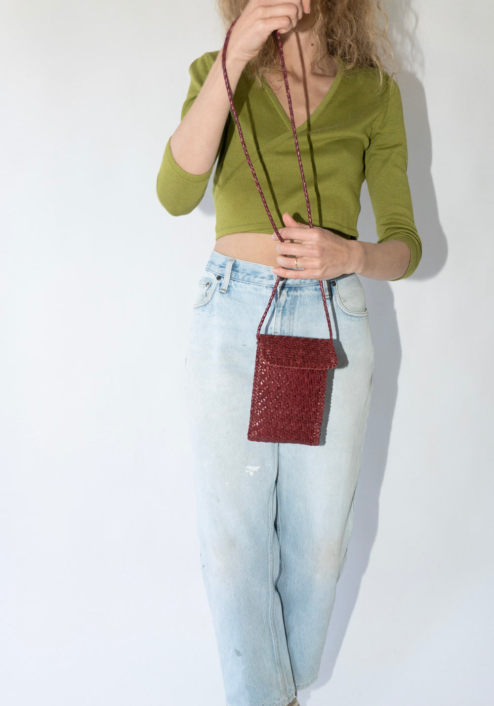 Phone Crossbody in Bordo