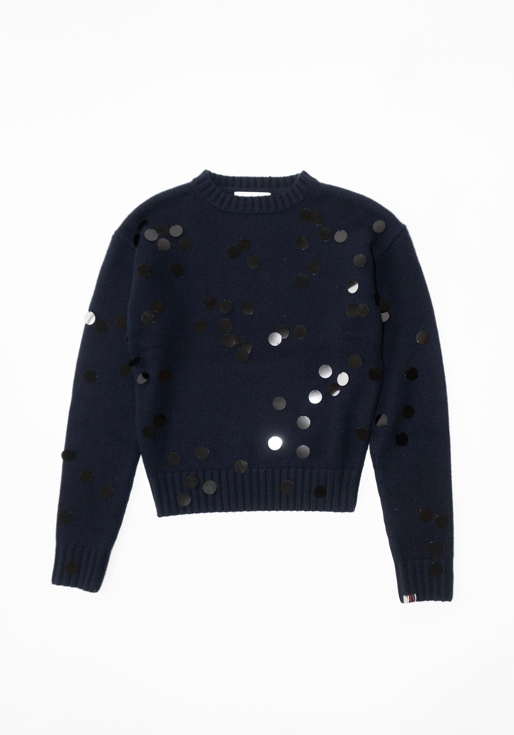 Cashmere Oldie no.373 Sweater in Navy Sequins