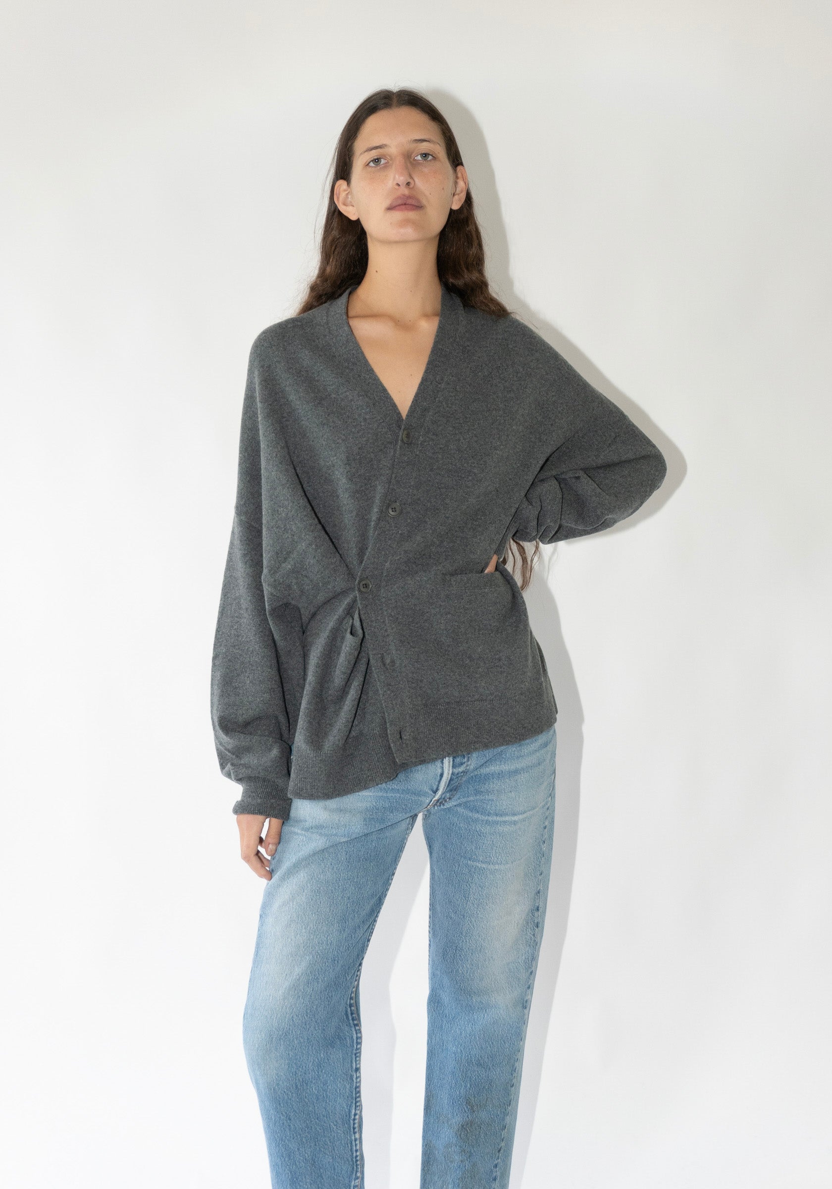 Cashmere Tokio Cardigan in Felt