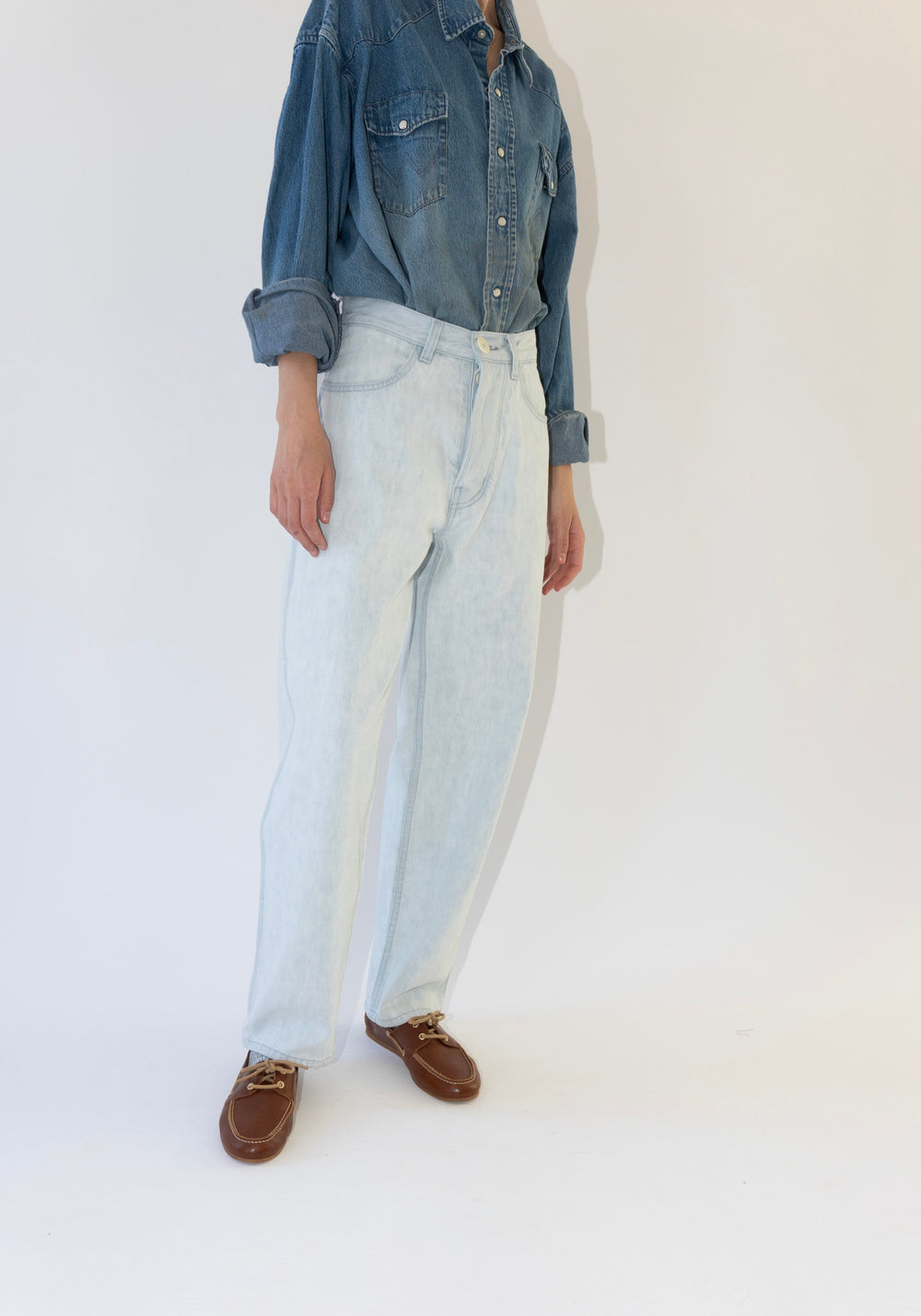 Jesse Kamm California Wide in Pale Blue Japanese Denim