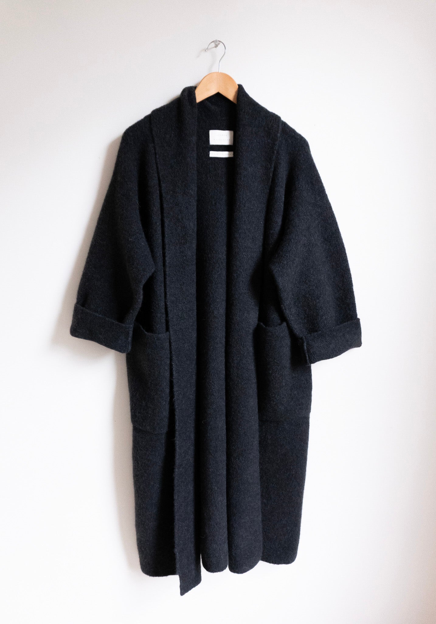 Lauren Manoogian Double Face Long Coat in Ink