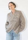 Lauren Manoogian Handknit Big Cable Pullover in Marl