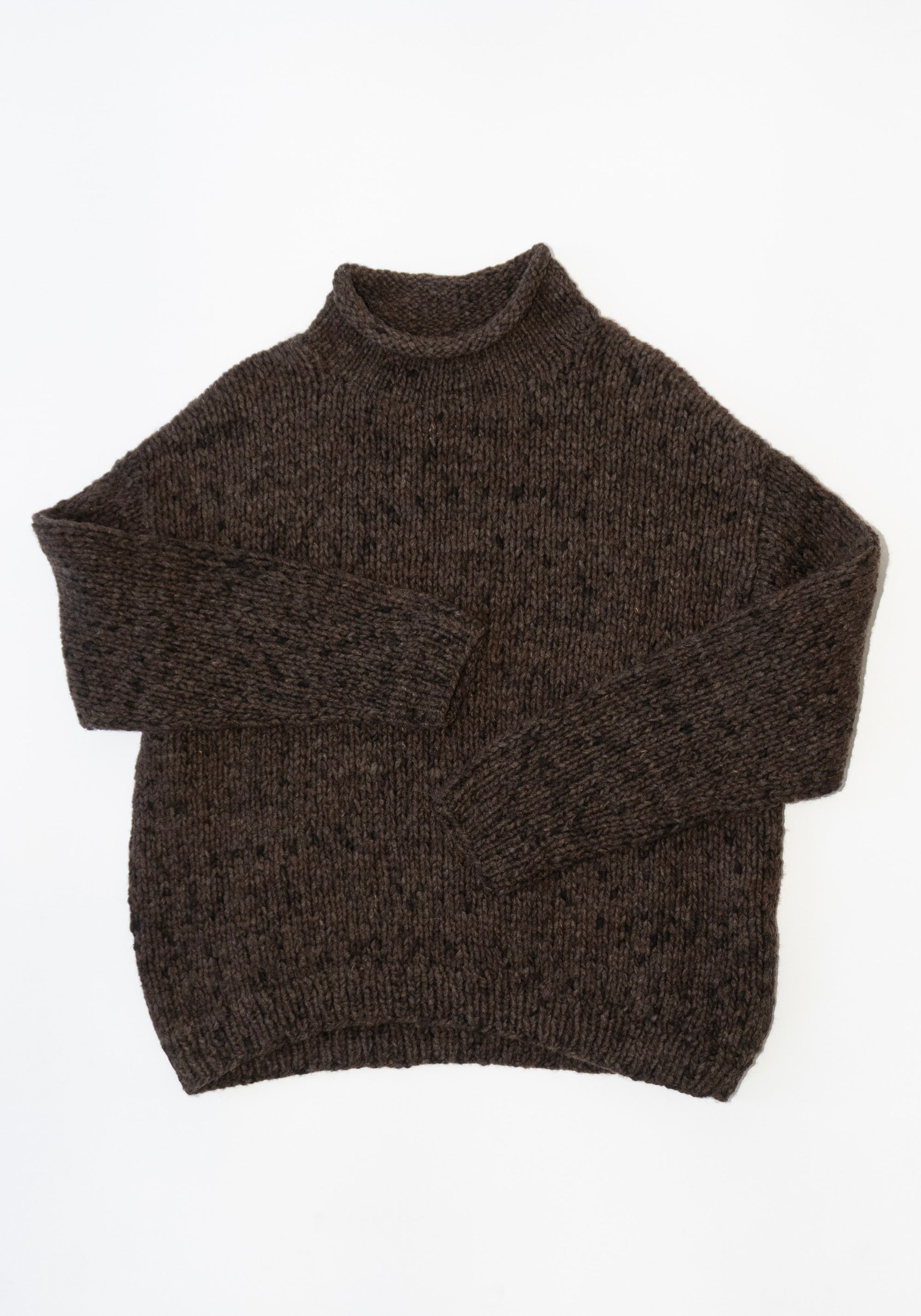 Lauren Manoogian Handknit Paint Rollneck in Black Paint
