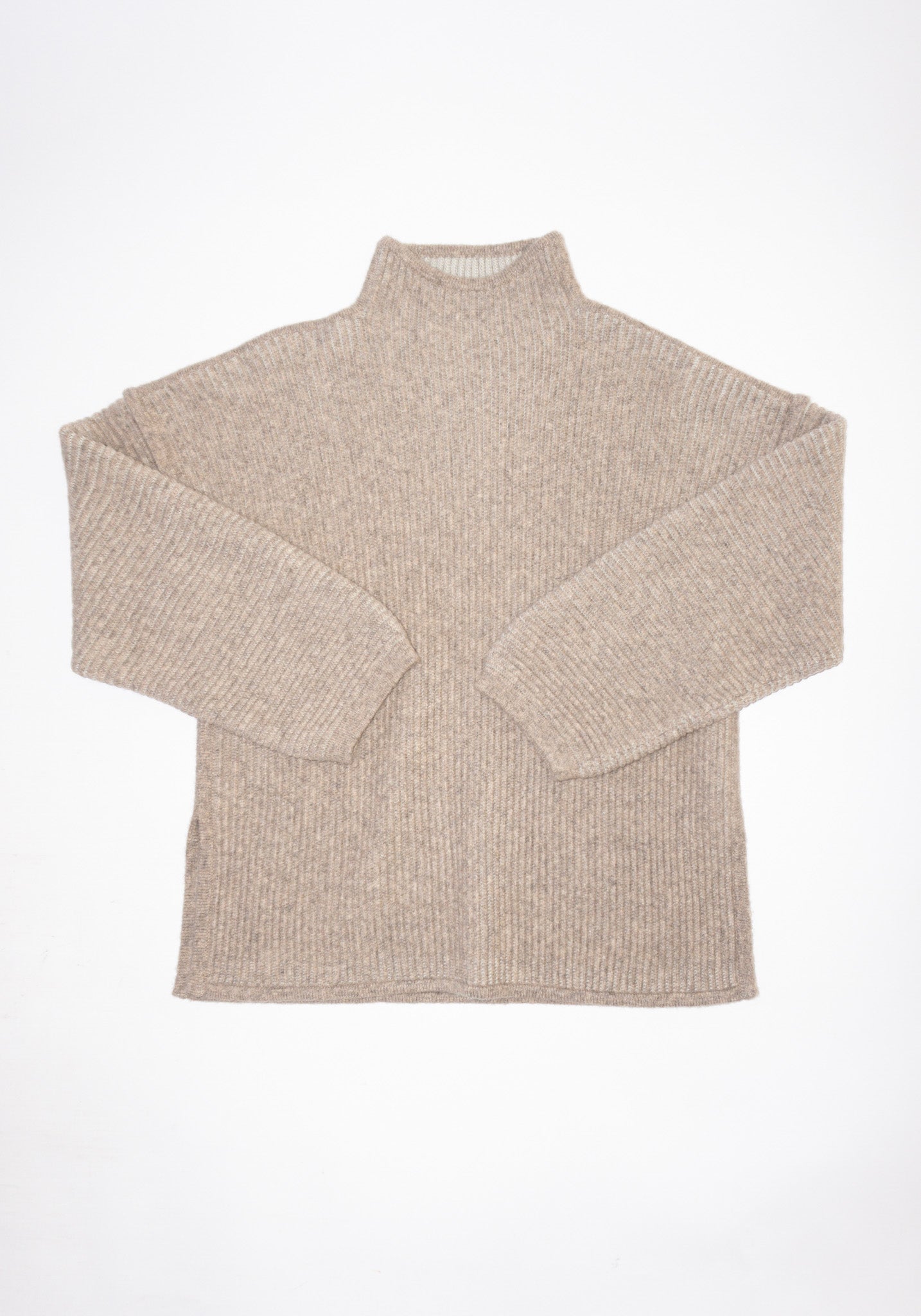 Ottoman Turtleneck Sweater in Moth Carrara