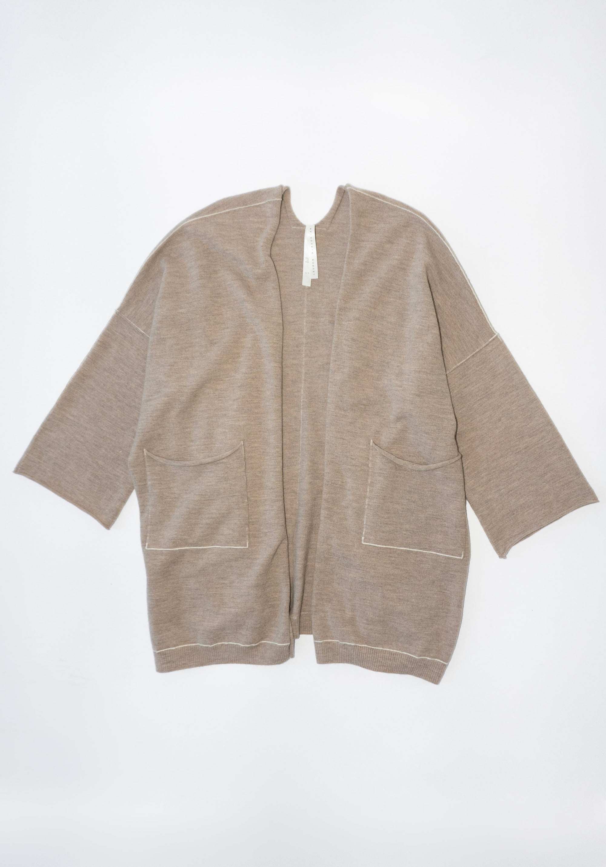 Lauren Manoogian Stitch Wide Cardigan in Oak