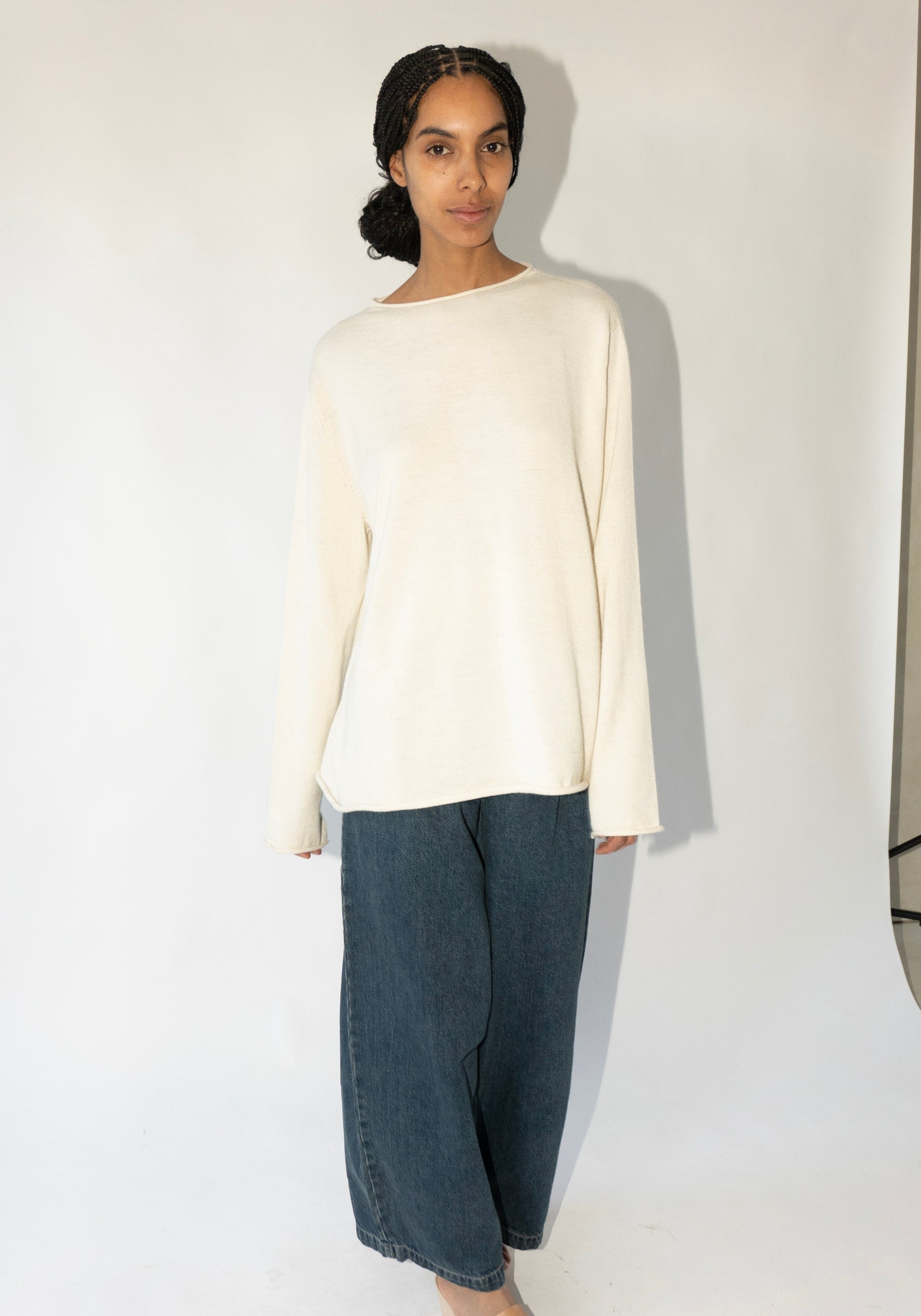 Super Fine Boatneck in Ivory