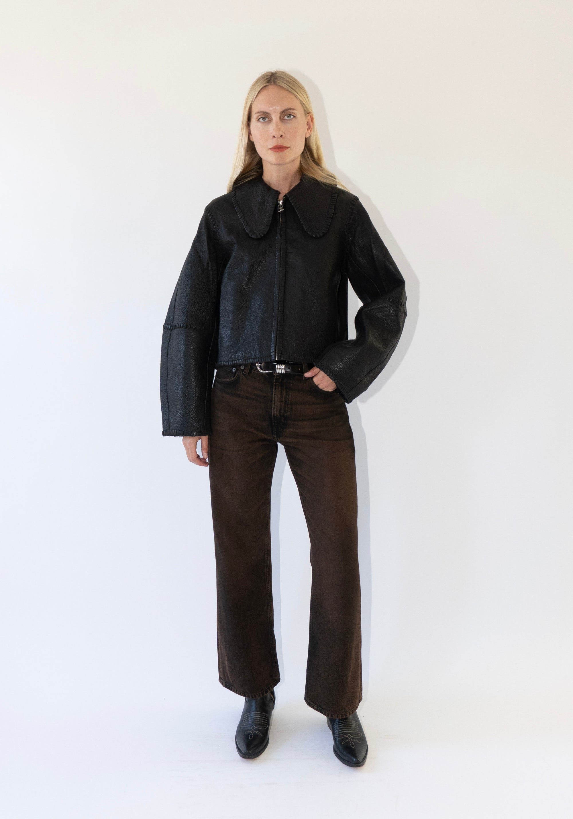 Haikure Korea Jean in Brown Black