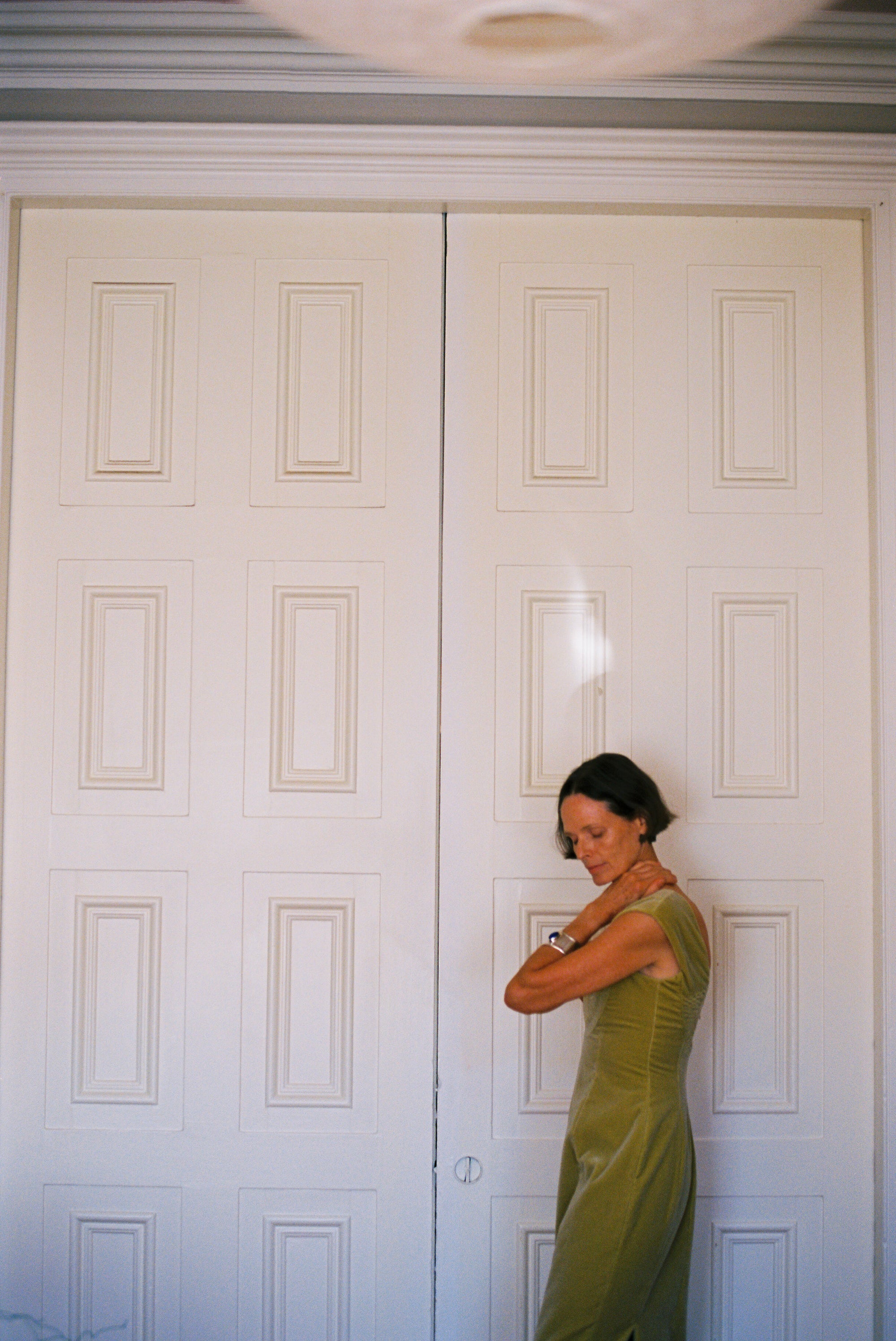 Colleen Allen Low U Dress in Celery