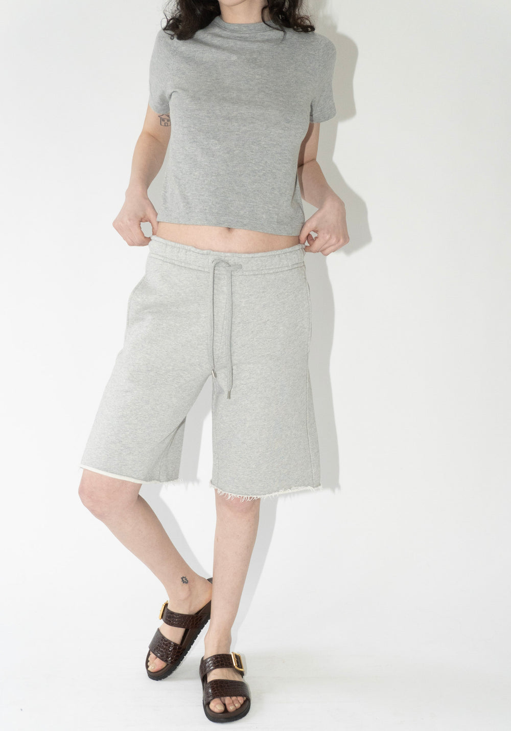 Ruadh Skye Sweat Shorts in Heather Grey