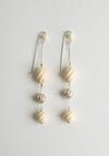 Sapir Bachar Coral Shell Long Earrings in Silver