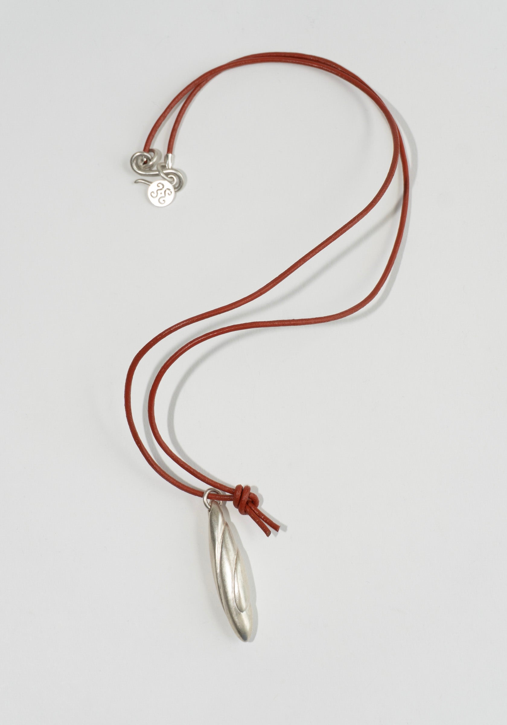 Sapir Bachar Earth Long Scarlet Necklace in Silver