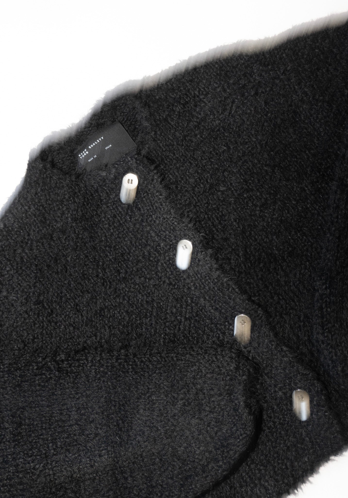 Teddy Cropped Cardigan in Black