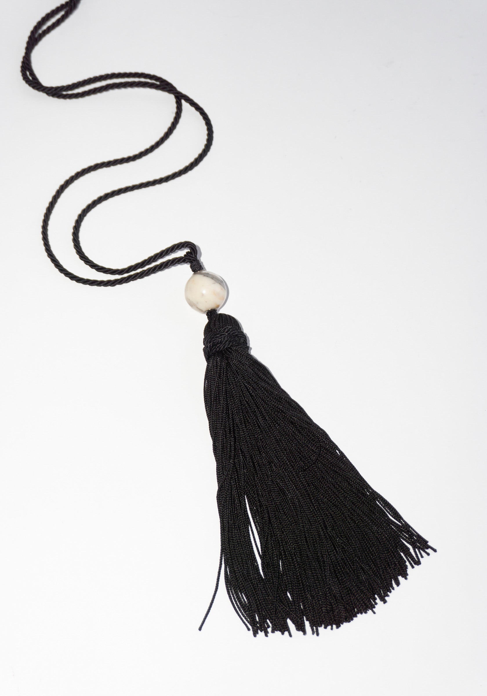 White Jade Tassel Necklace