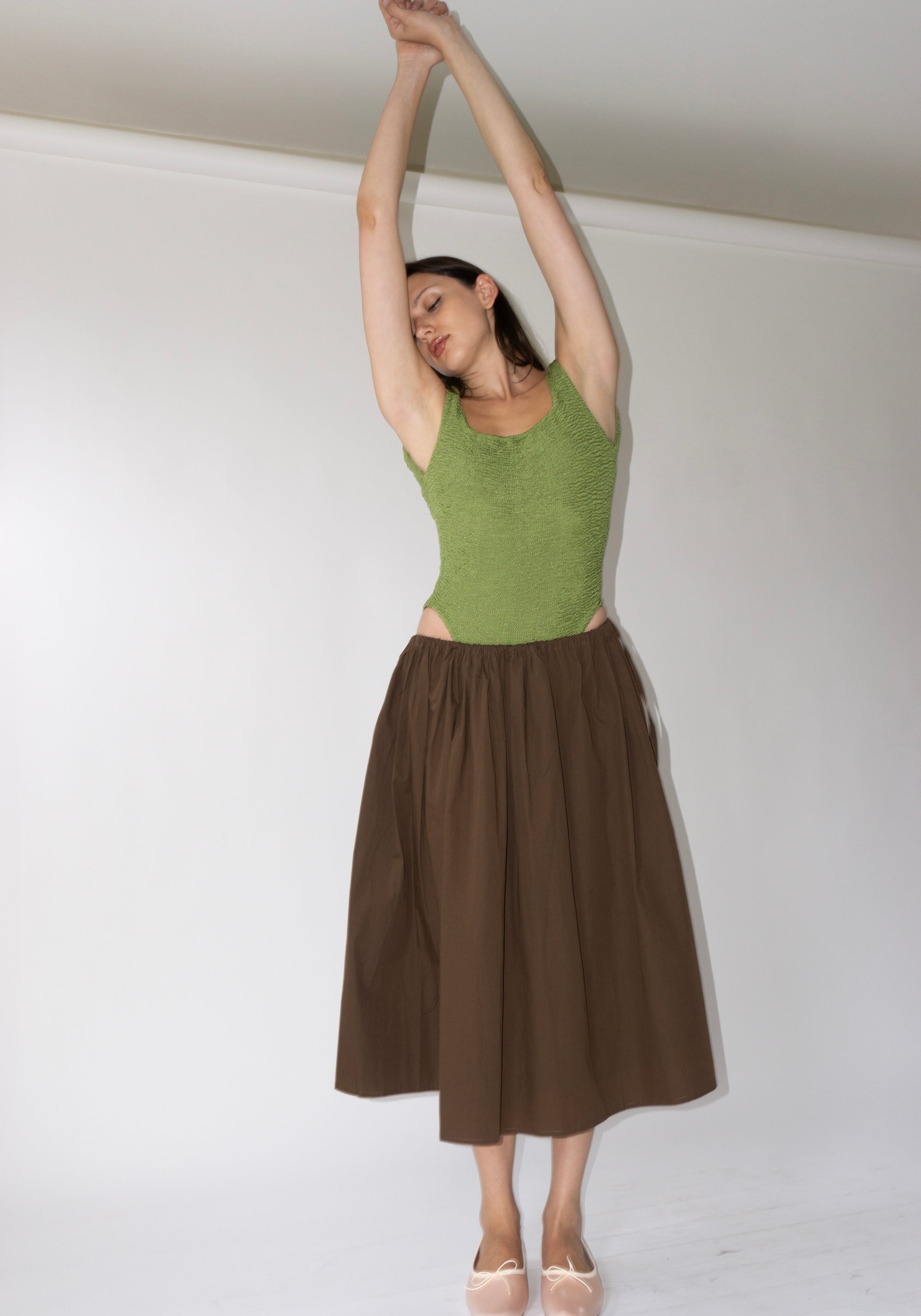 Tie Skirt in Chocolate