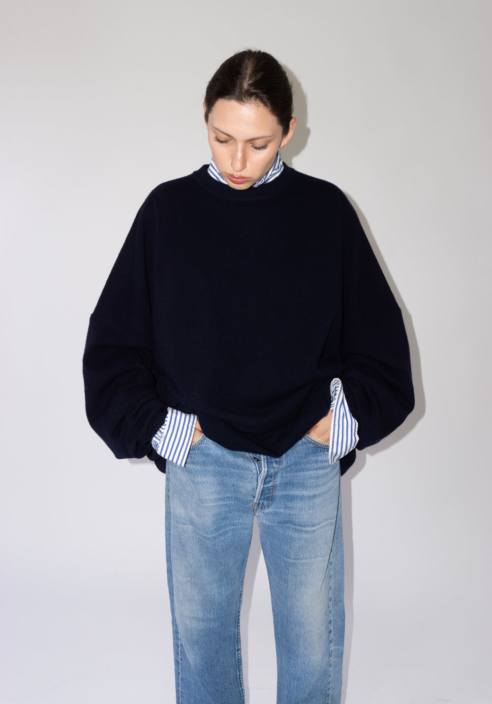 Extreme Cashmere Juna Sweater in Navy