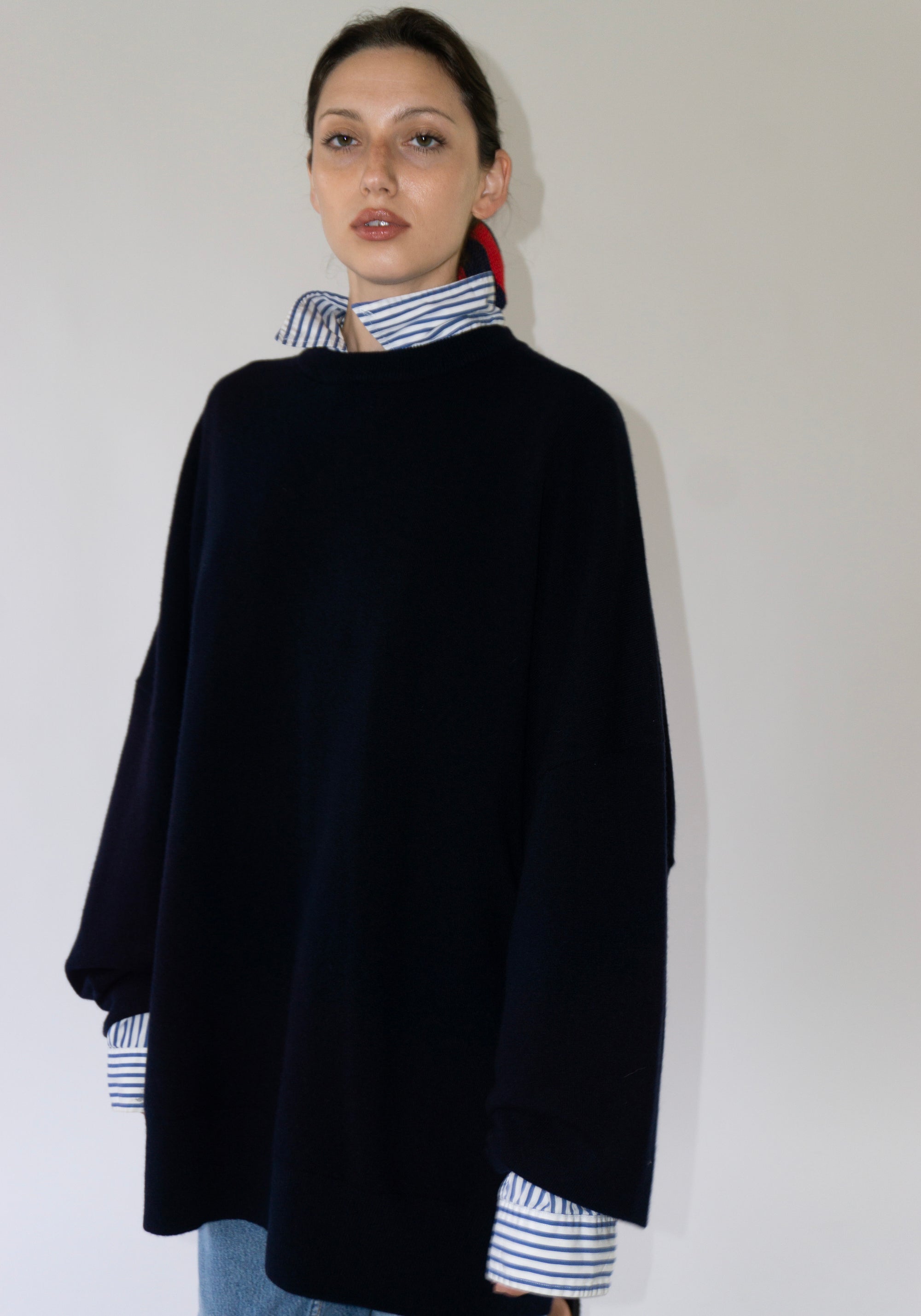 Extreme Cashmere Juna Sweater in Navy