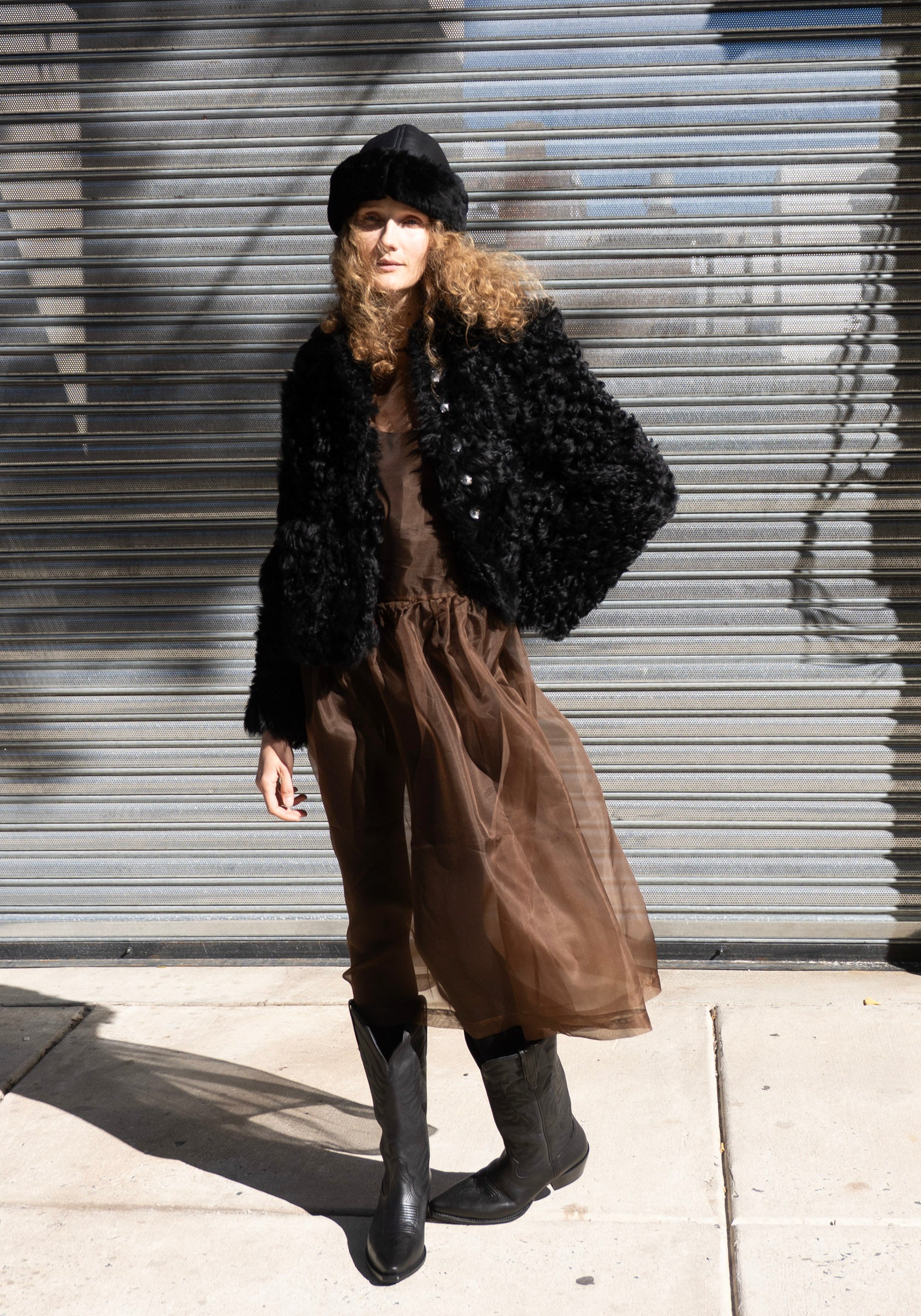 Toscana Sheepskin Ada Jacket in Black