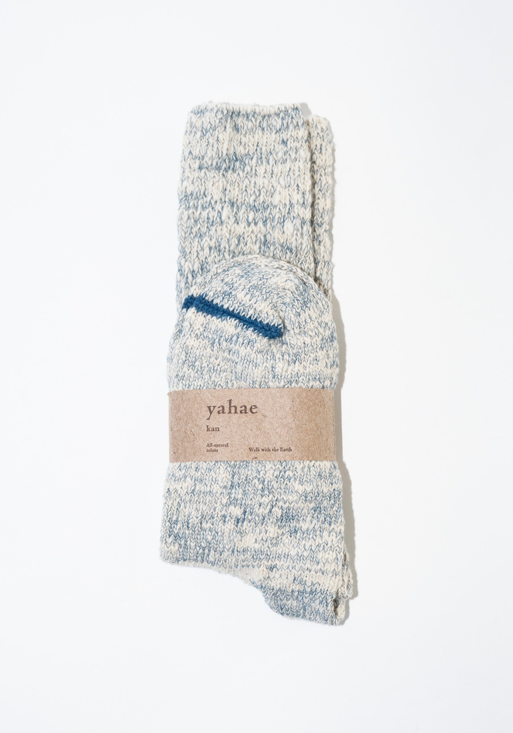 Japanese Garabou Slipper Socks in Indigo