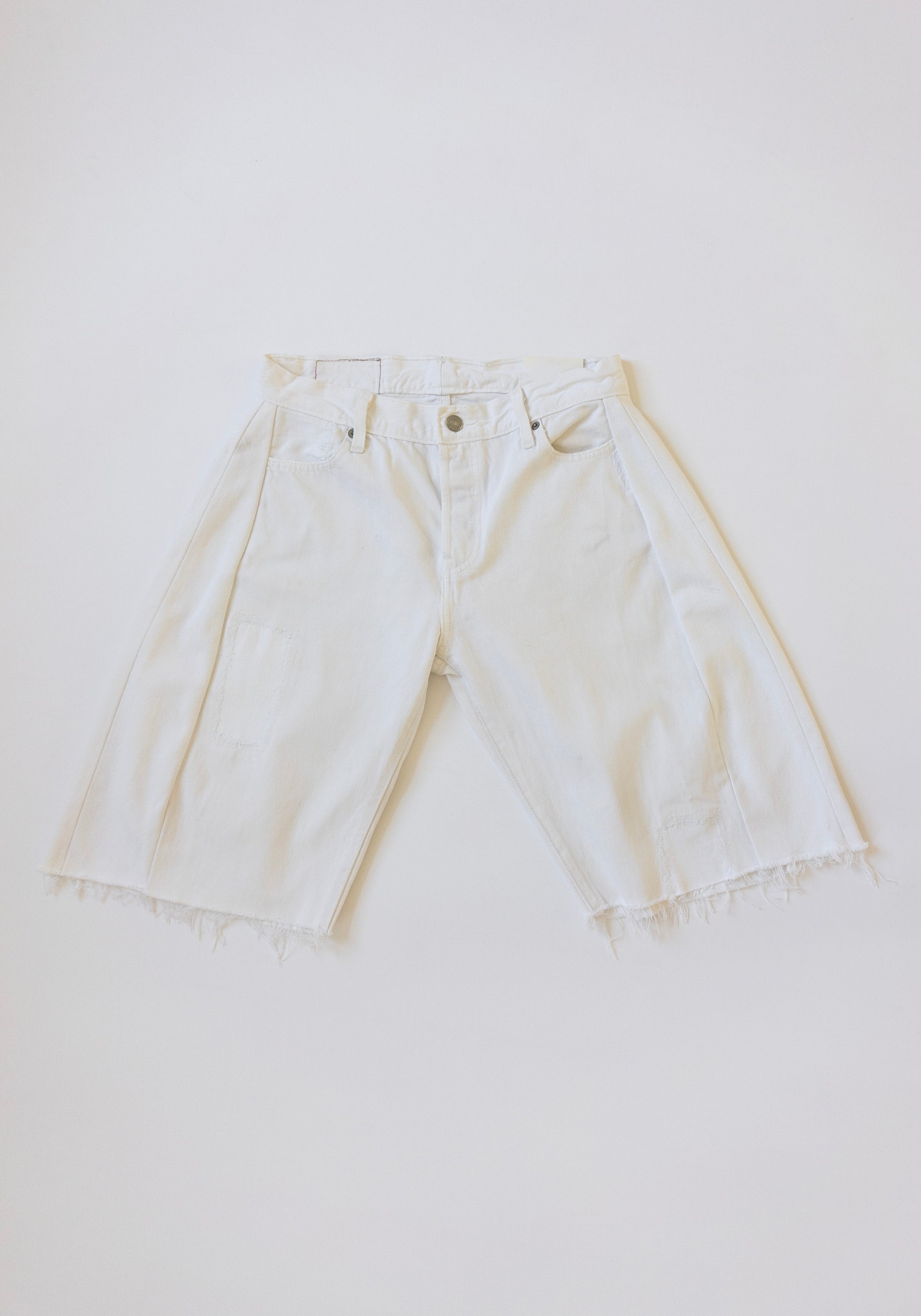 B Sides Vintage Lasso Jean Shorts in White