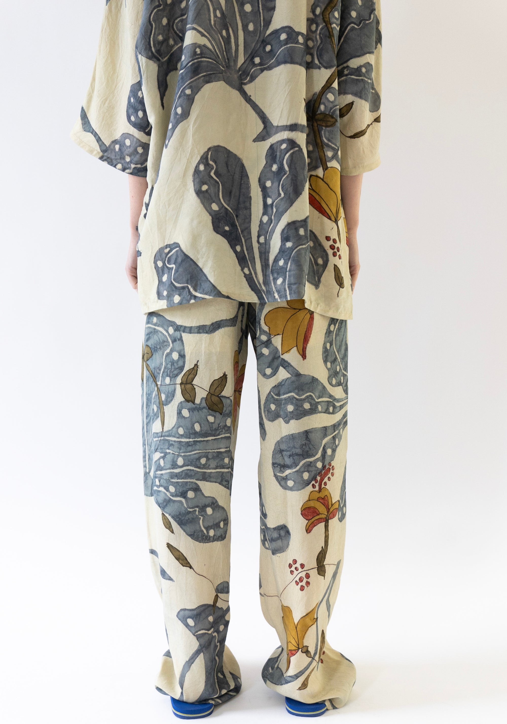Silk Pants with Flowers