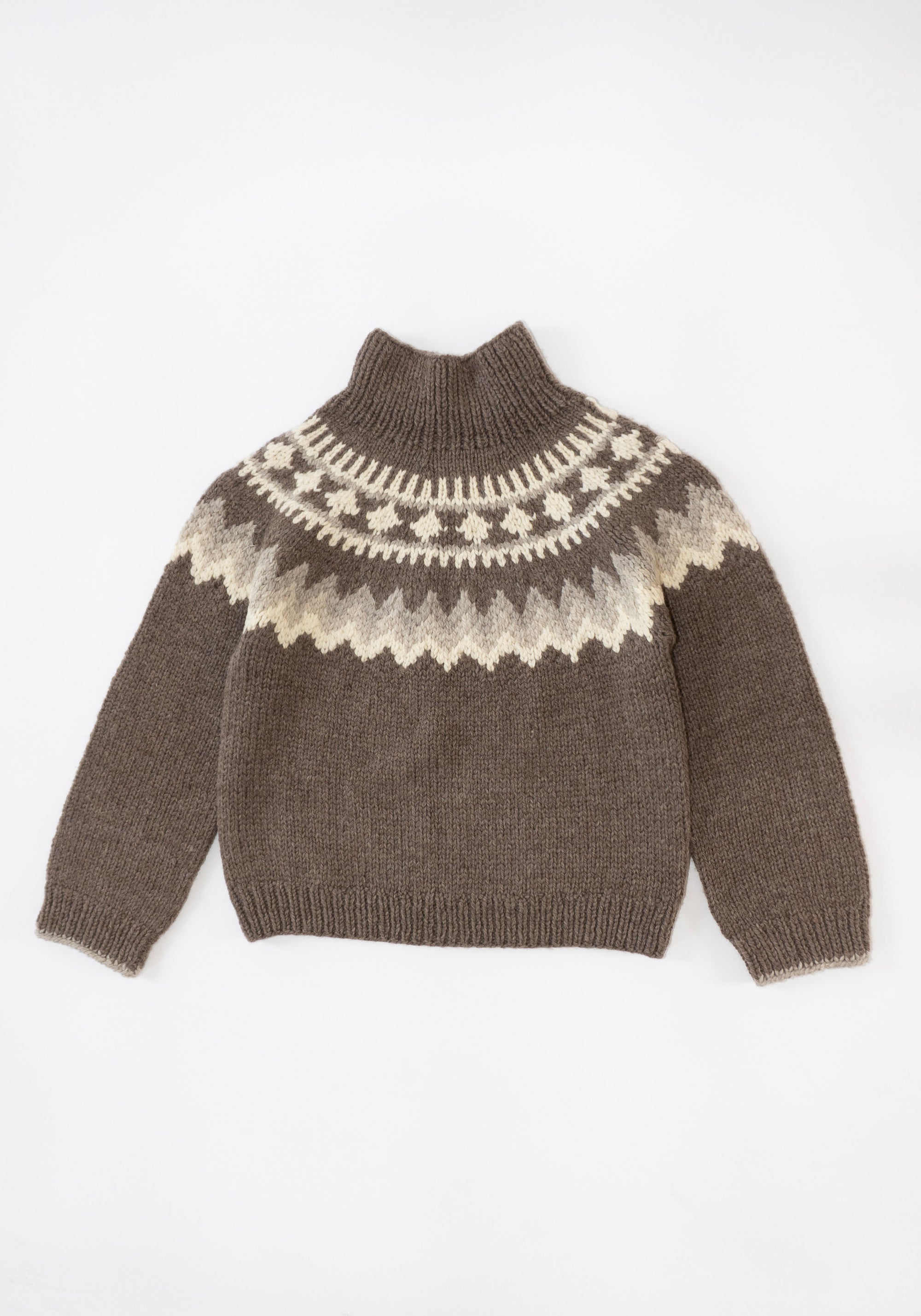 6397 Sedona Hand Knit Sweater in Mink Fairisle
