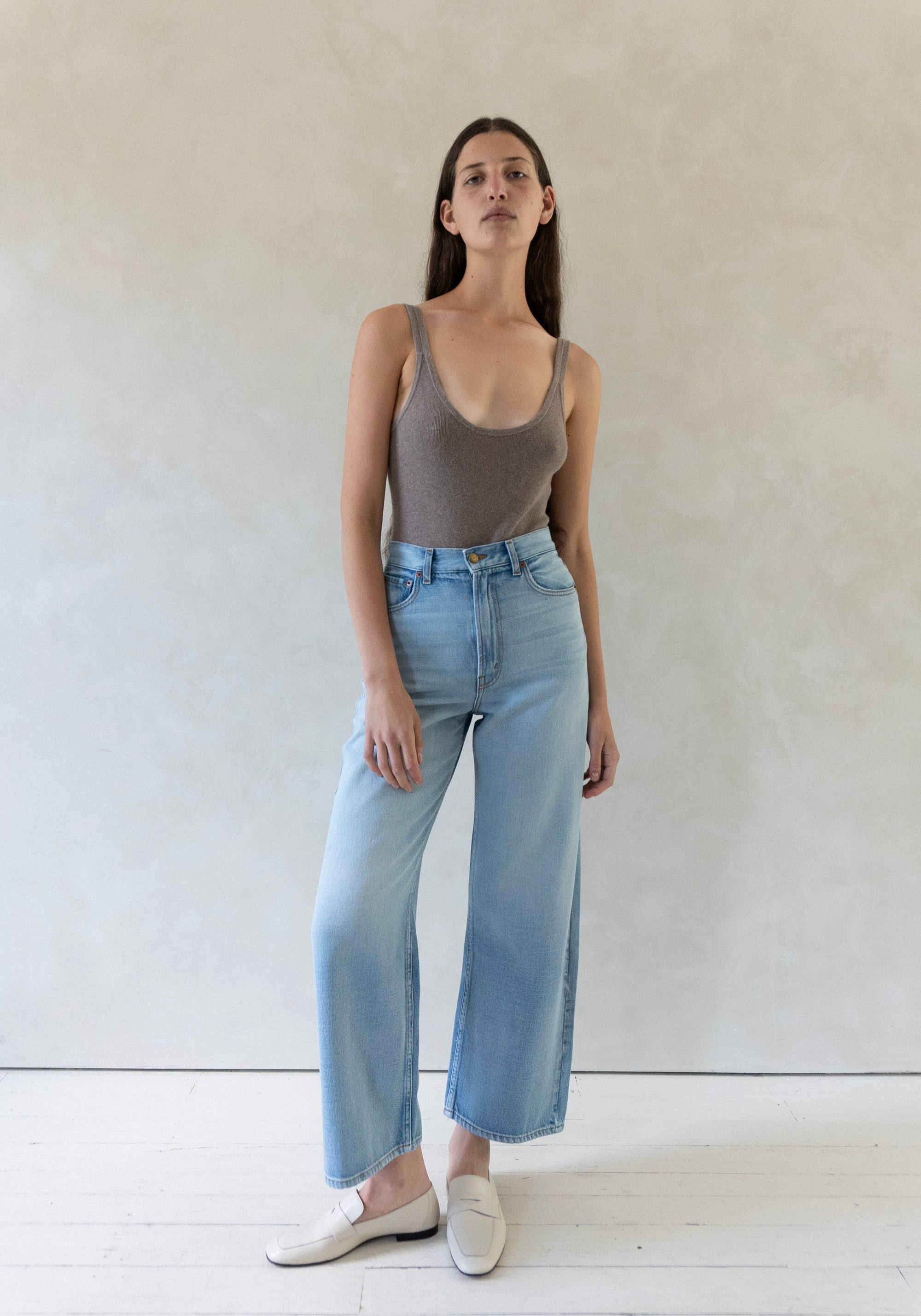 B Sides Elissa High Wide Jean in Dale Wash