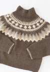 6397 Sedona Hand Knit Sweater in Mink Fairisle