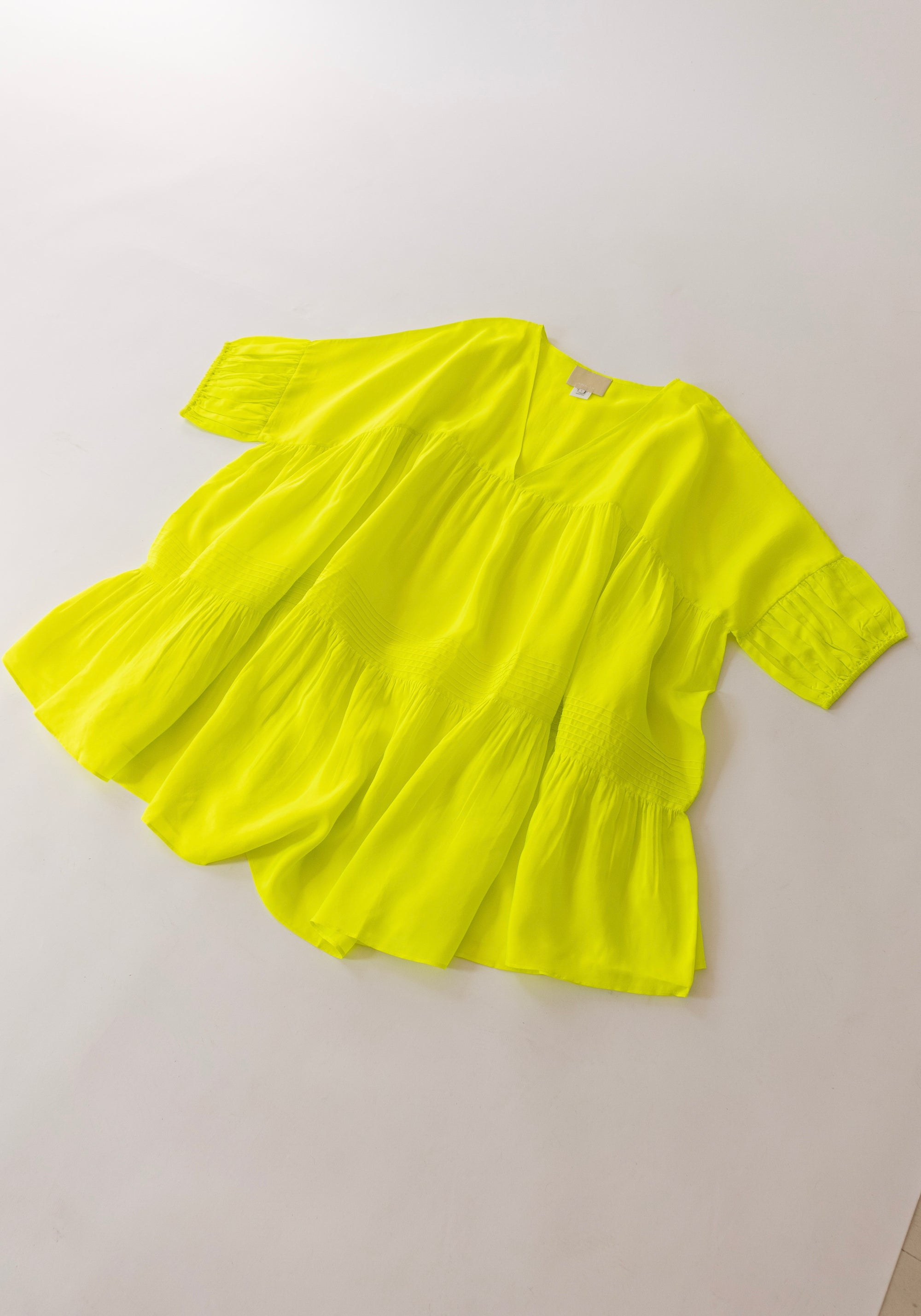 Anaak Airi Mini Dress in Fluoro Yellow