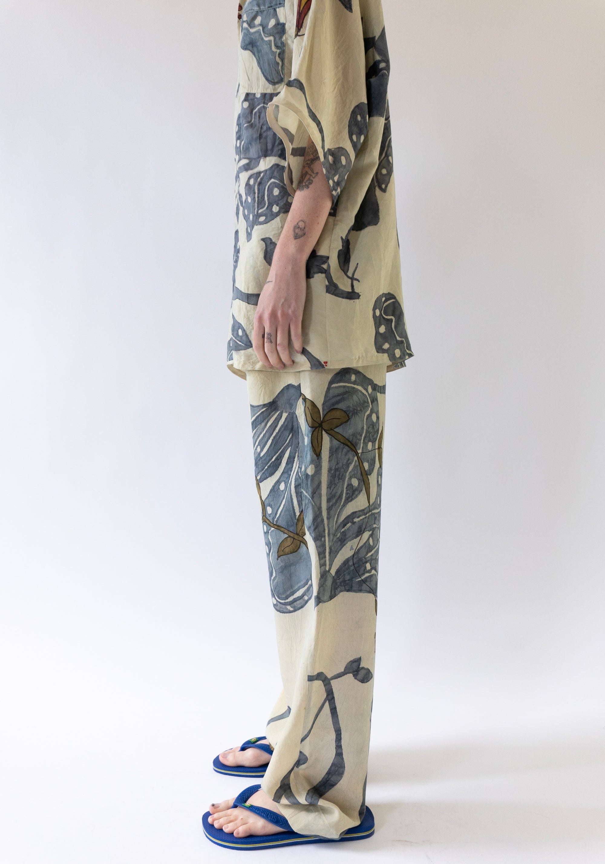 Silk Pants with Flowers