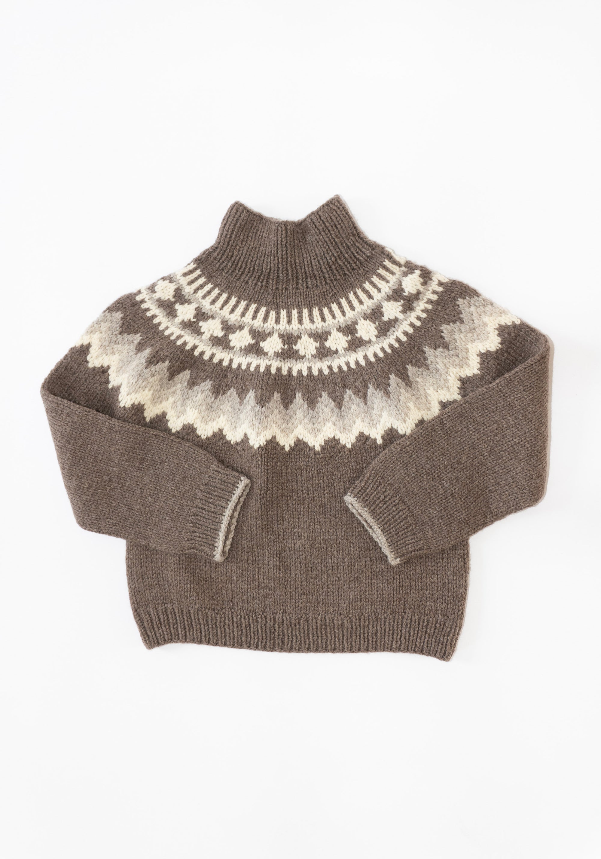 6397 Sedona Hand Knit Sweater in Mink Fairisle